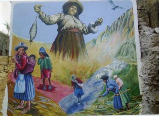 Mural El hilo de la vida